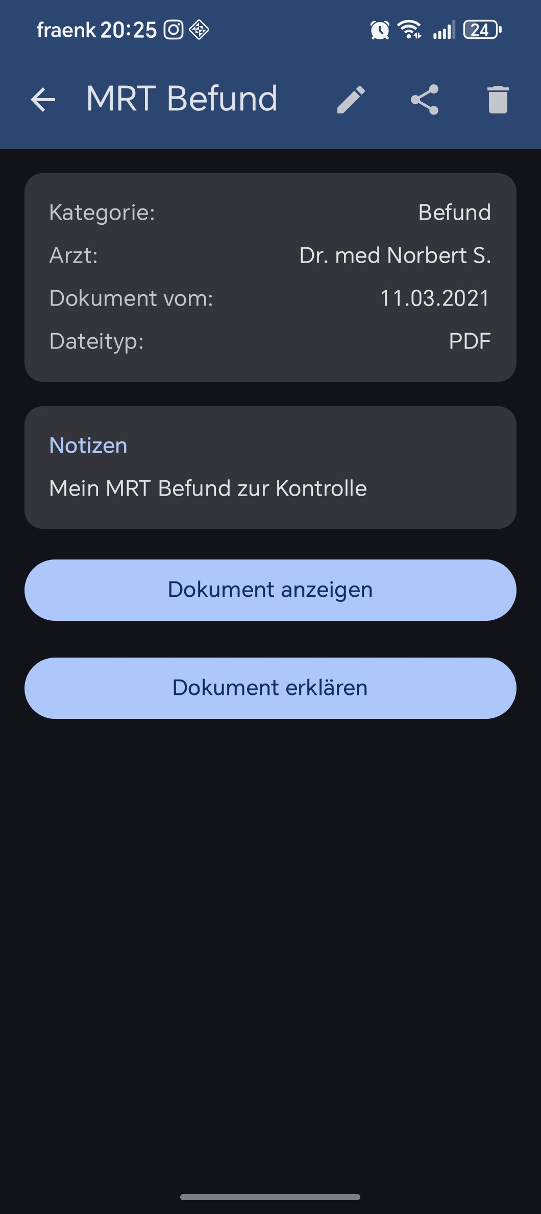 MediSpace Dokument